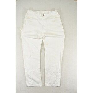 Dickies Painter Pants Mens 33x34 White Heavy Cotton Carpenter Workwear Paint